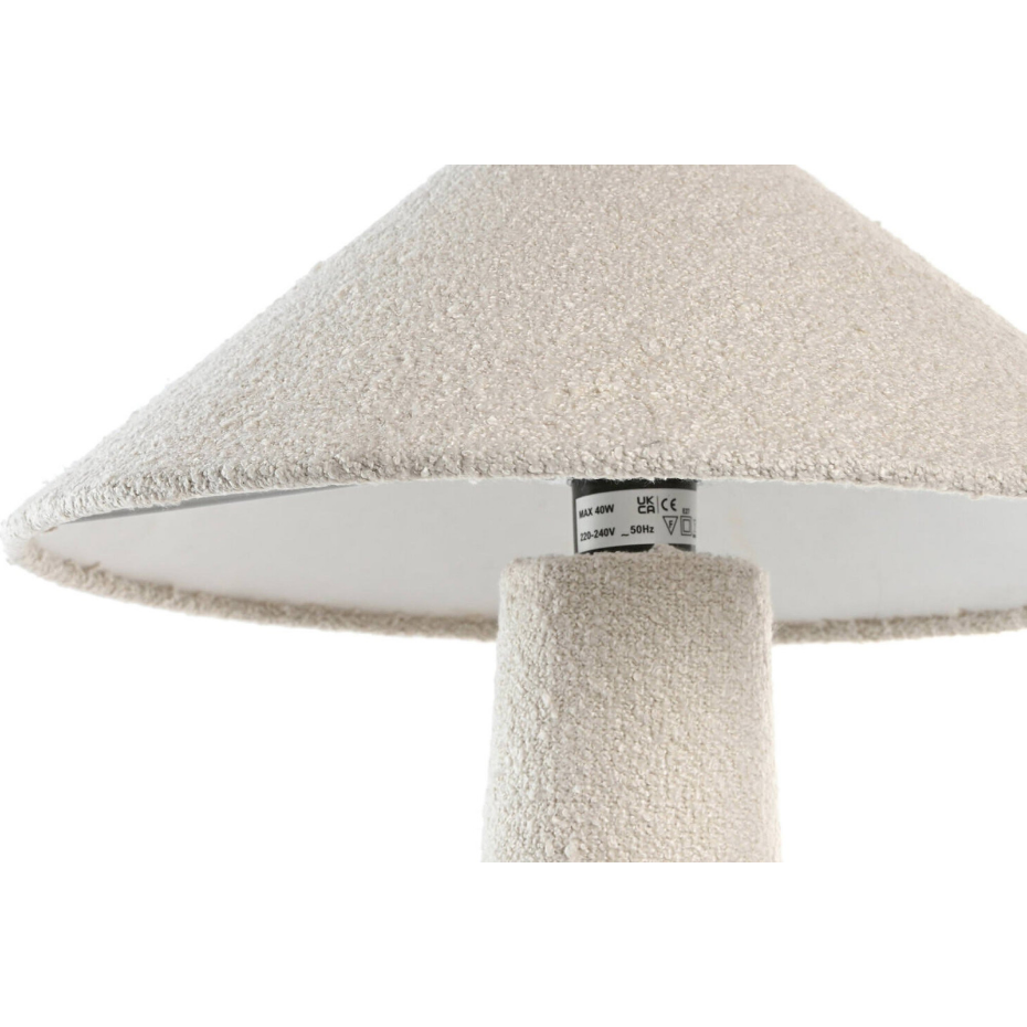 Lampe de table ronde en métal et polyester Moderno
