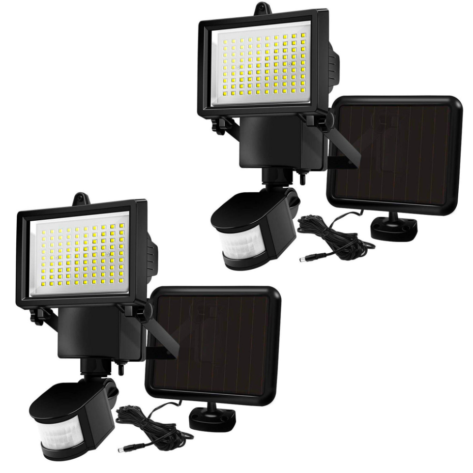 2 Projecteurs solaires sensor COOPER Noir 1000LM