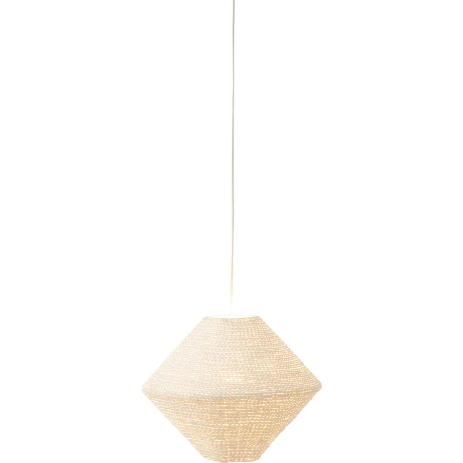 Suspension ronde en raphia forme soucoupe
