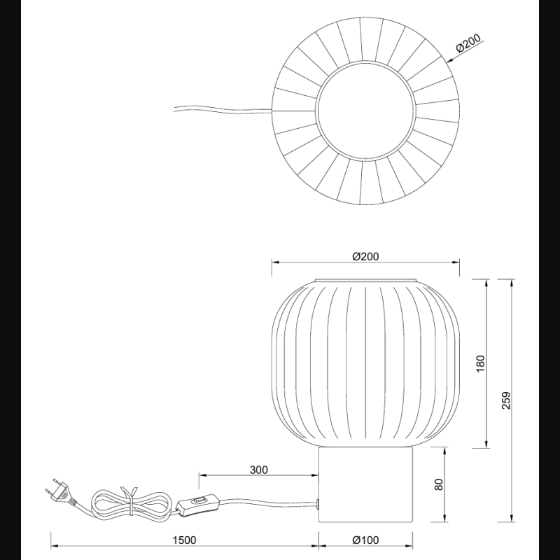 Lampe design en verre, DIVA