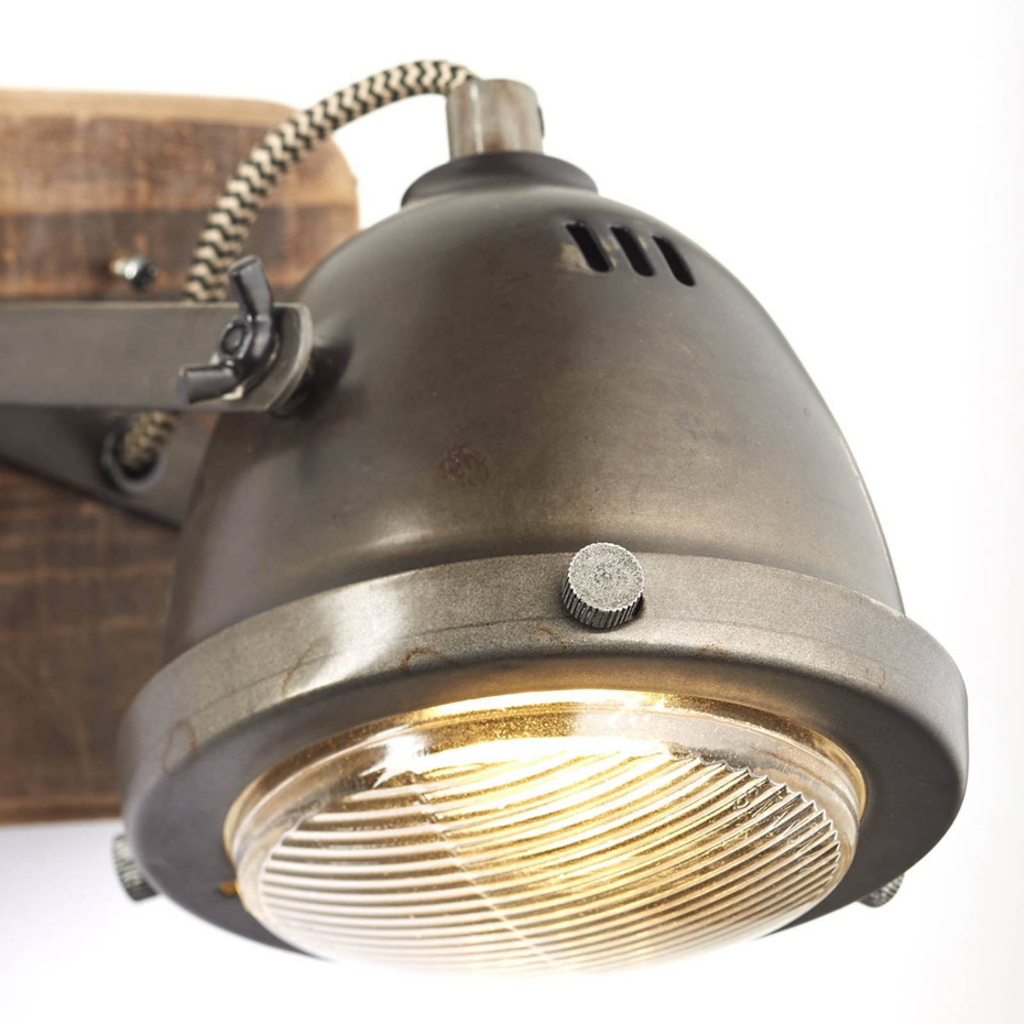 Projecteur halogène en bois industriel