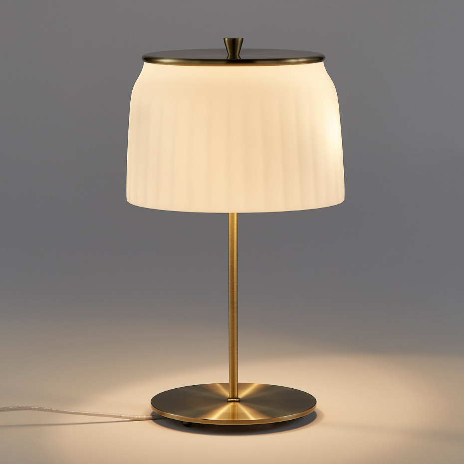 Lampe sur pied opaline Canelé