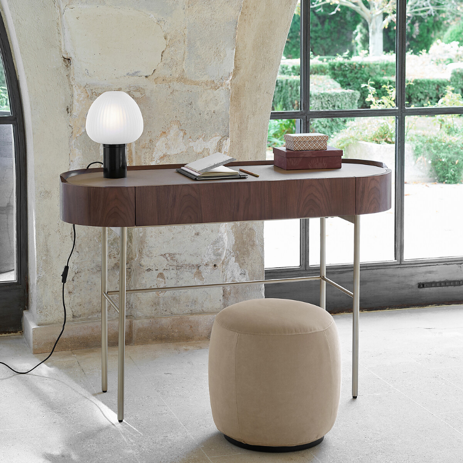 Lampe à poser, verre givré, Chanya