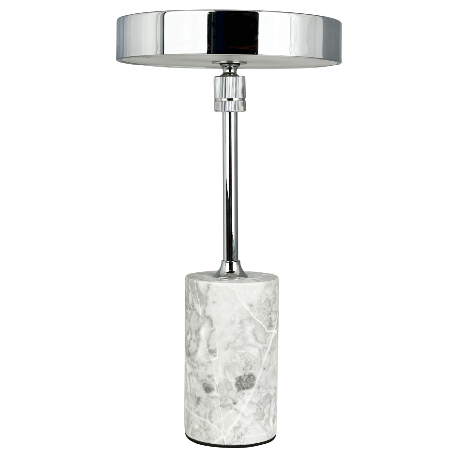 Lampe à poser LED Starlight chrome, marbre gris