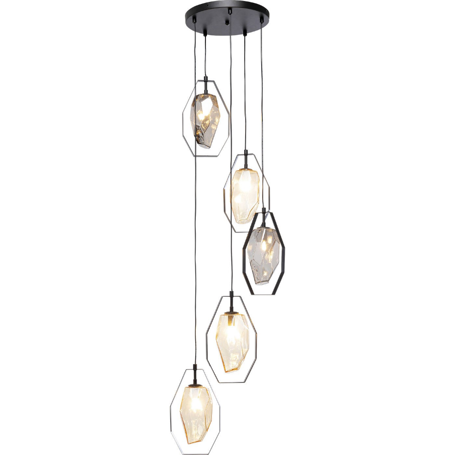 Suspension en verre et acier, DIAMOND FEVER