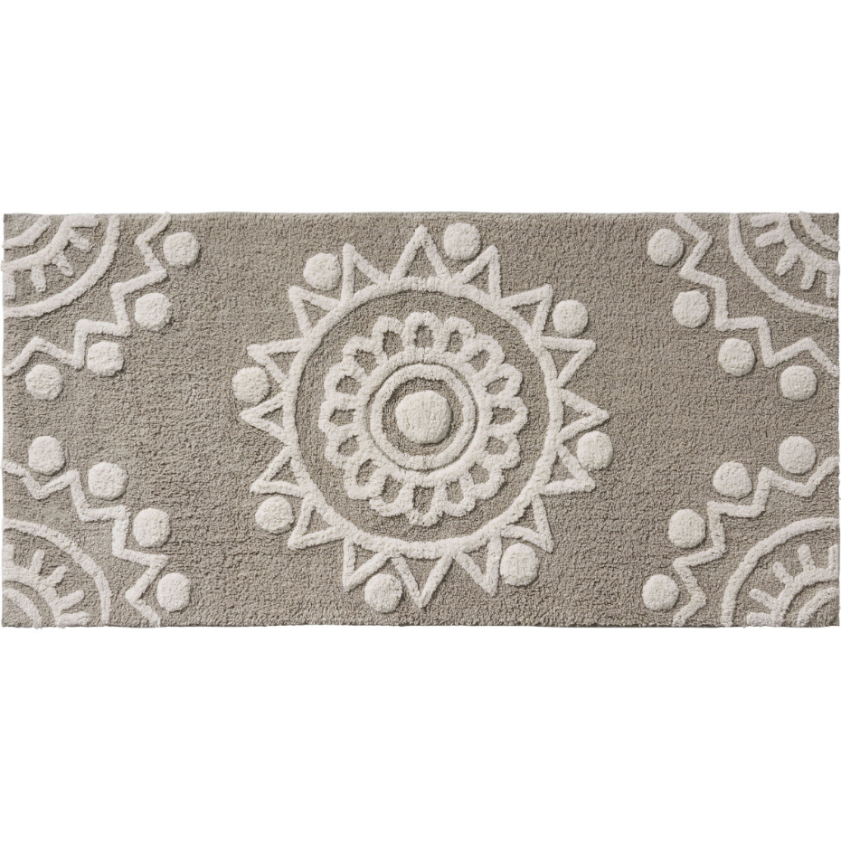 Tapis de bain déco en coton tufté PONDICHERY