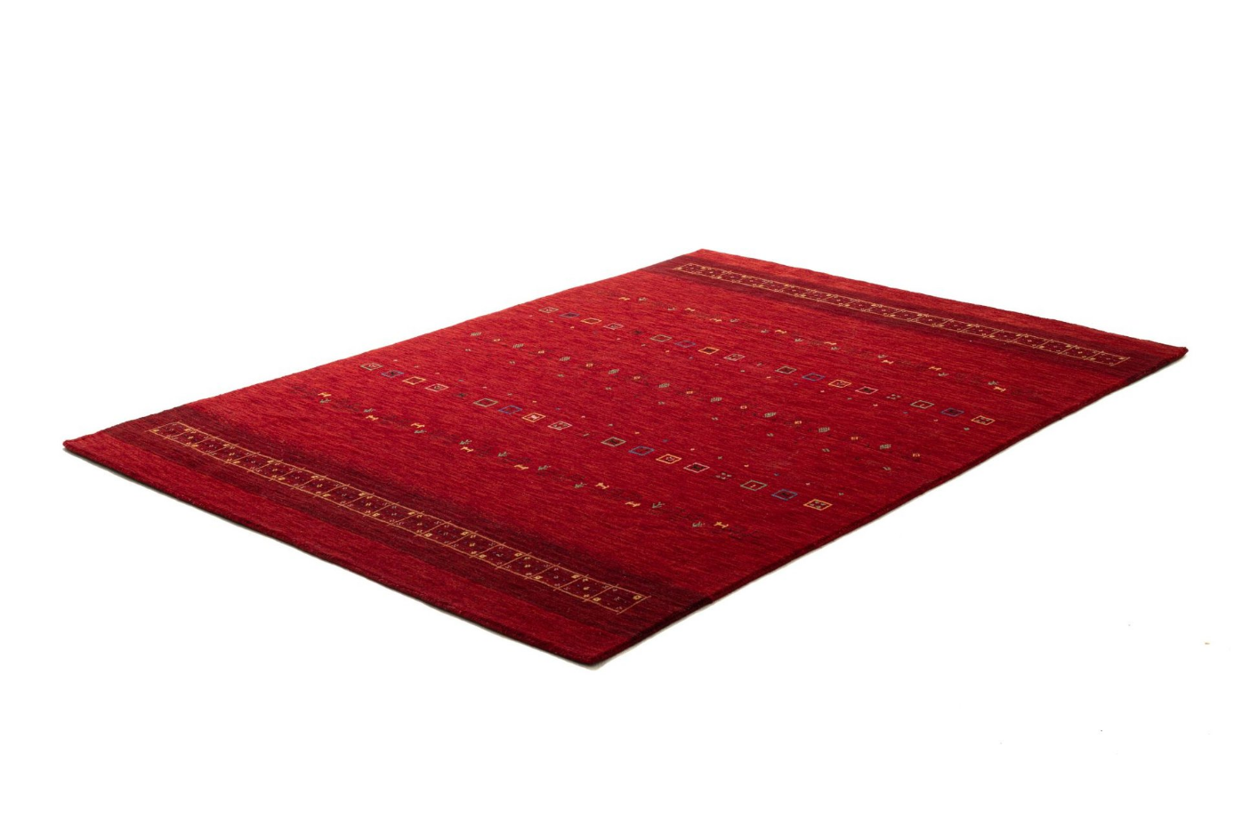 Tapis salon gabbeh Lori Dream Gold tissé main