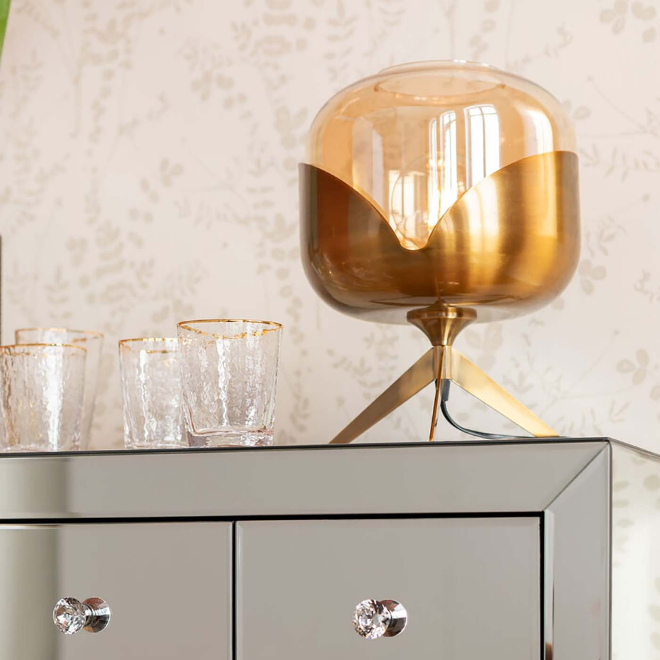 Lampe en verre et acier, GOBLET BALL