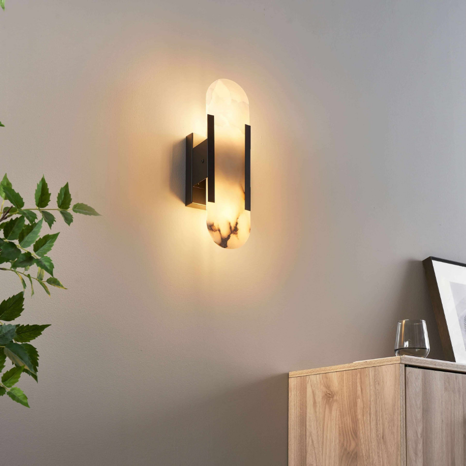 Applique LED marbre opale naturel - ENOLA