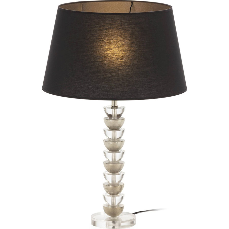 Lampe de table carrée en acrylique et nickel