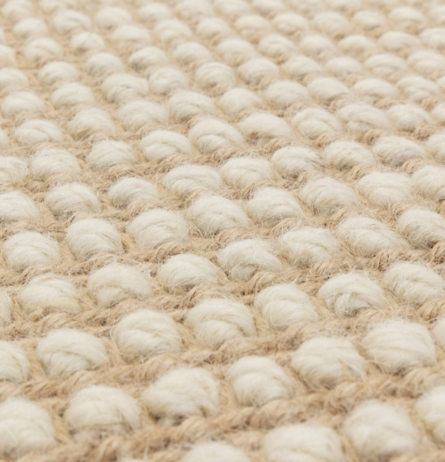 Tapis de salon moderne laine et jute ROKA