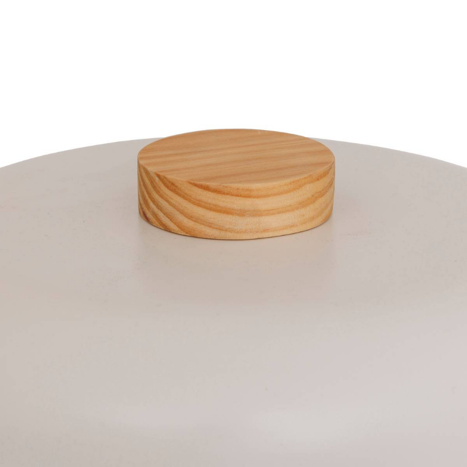 Lampe champignon bois d'hévéa POLA