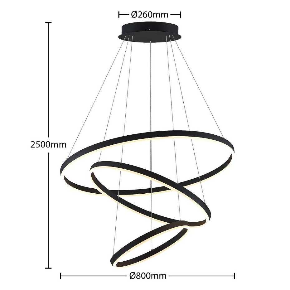 Suspension en métal moderneLED, Albiona