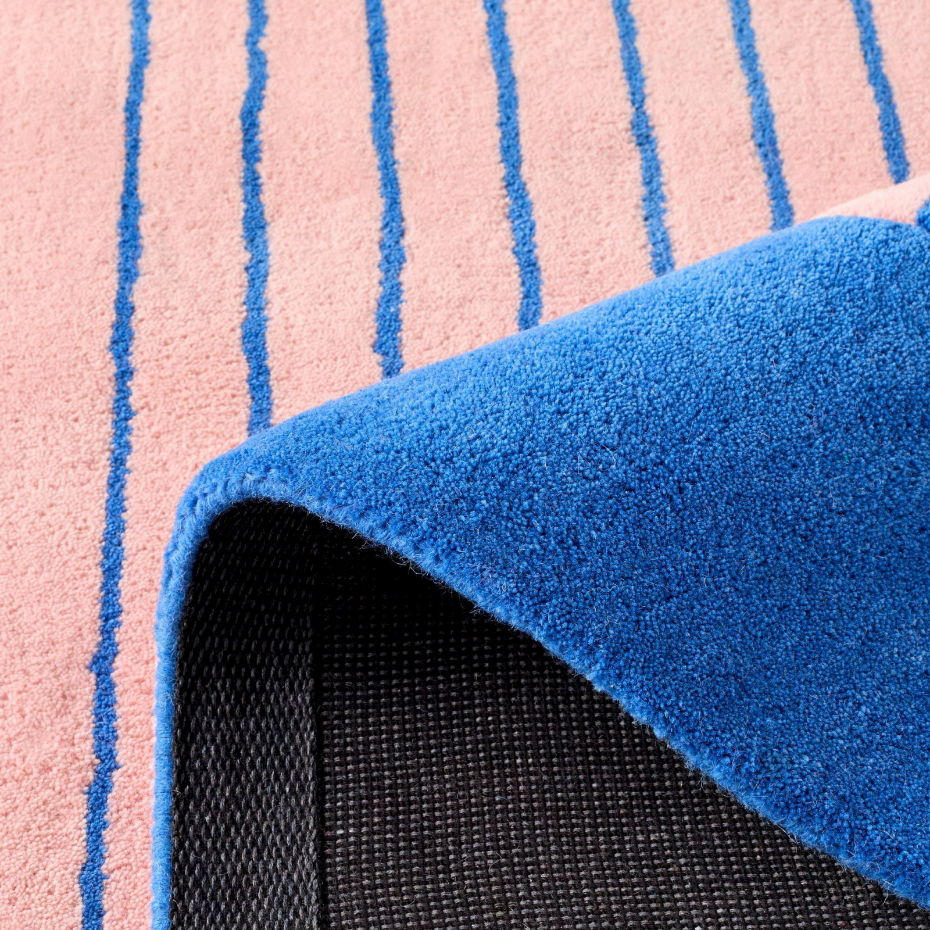 Tapis rectangulaire en laine et coton Nuage sucré