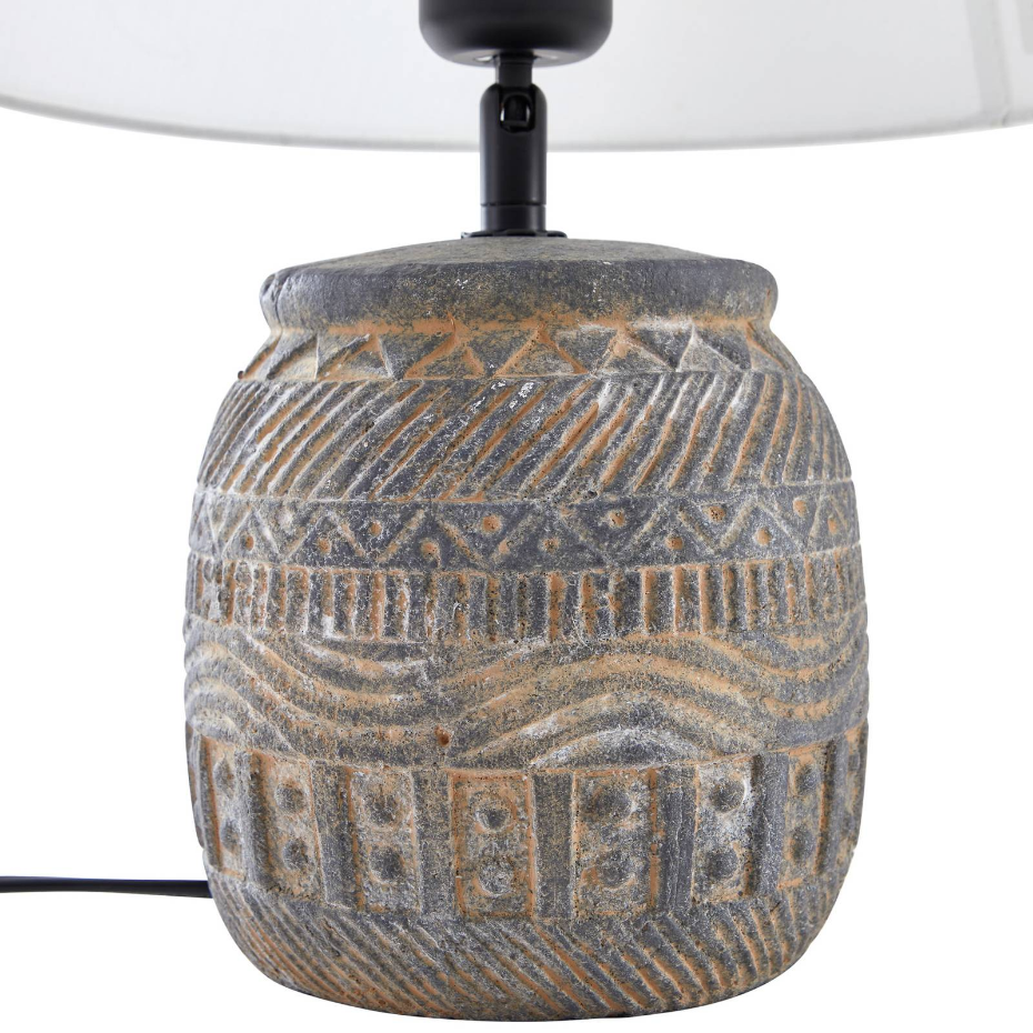 Lampe à poser en textile traditionnelle