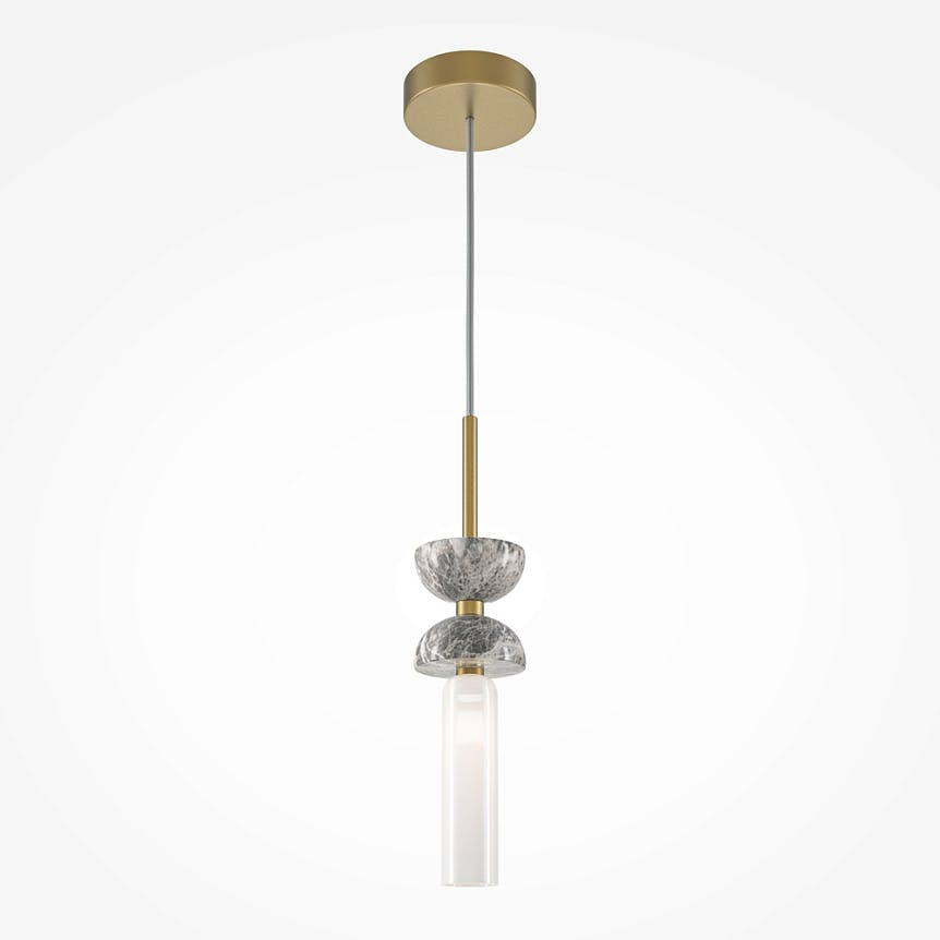 Suspension design métal et marbre ENID