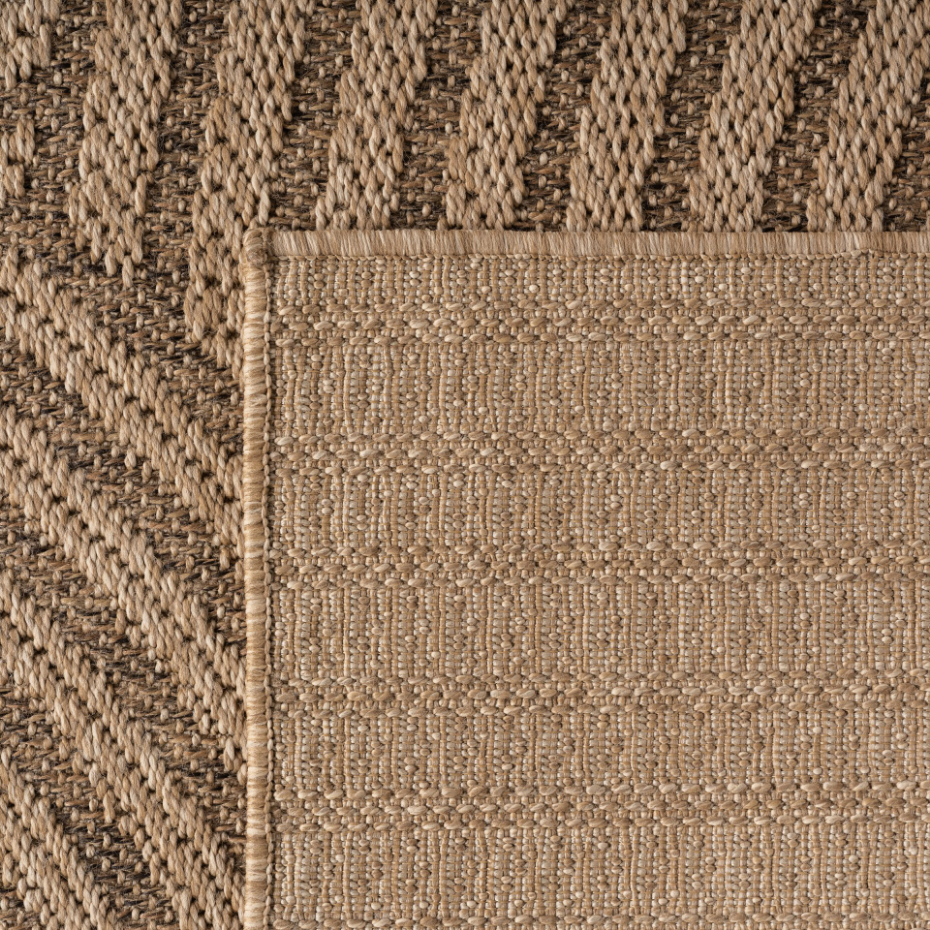 Tapis intérieur extérieur effet jute motif arc LINORA