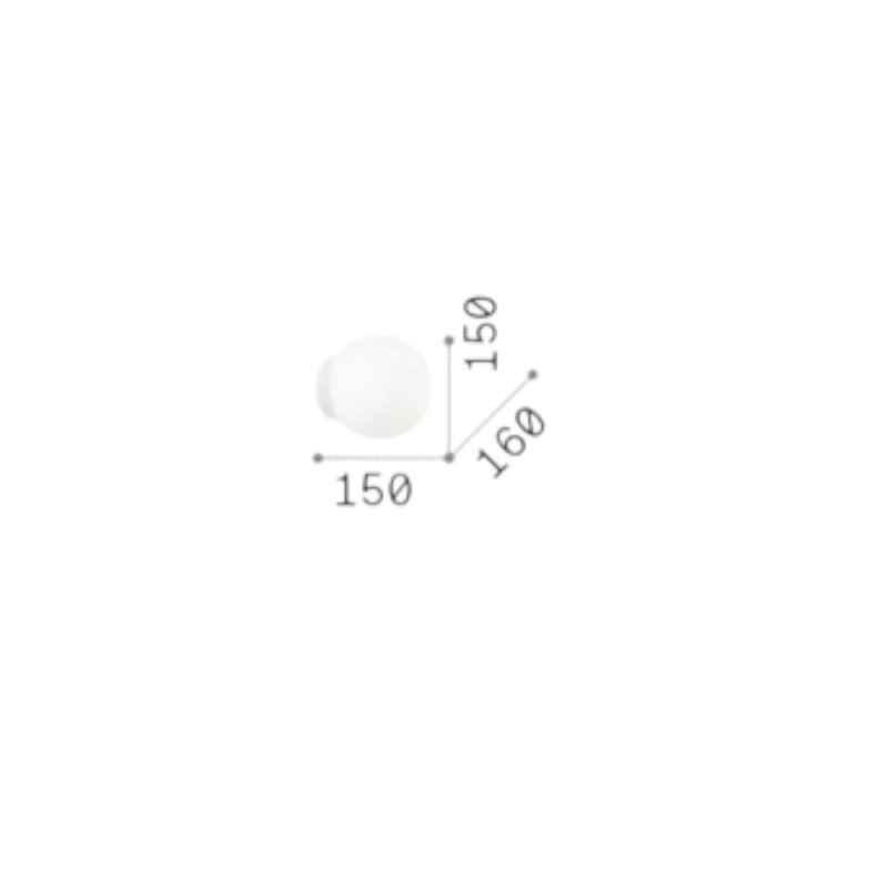 Applique Globe Mapa Verre Souffle D15