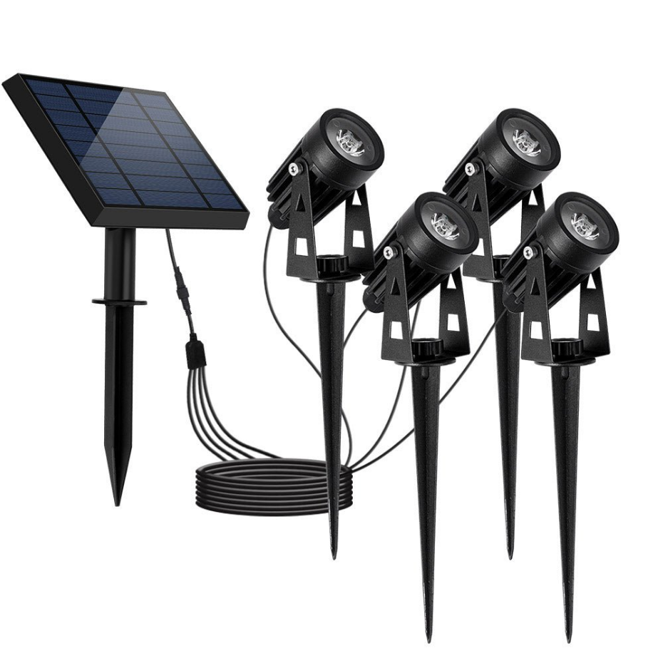 4 Spots solaires connectés ROUNDY Blanc chaud 200LM
