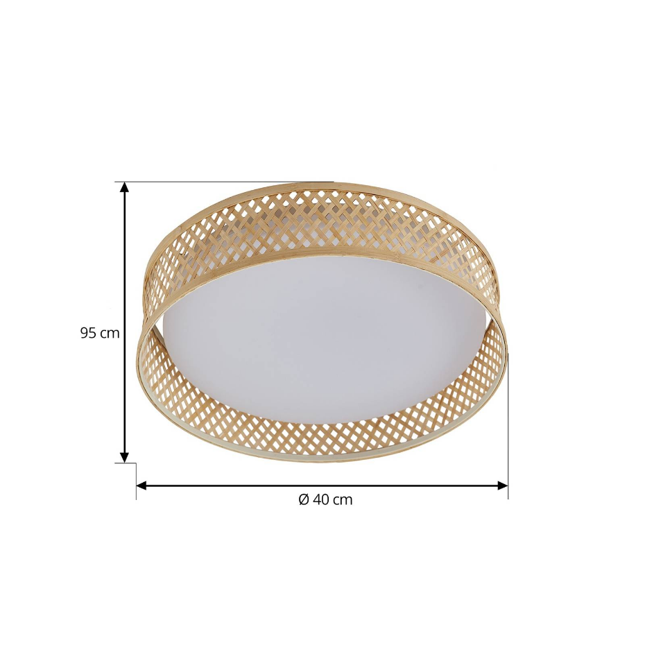 Plafonnier en bambou moderneLED, Eilif