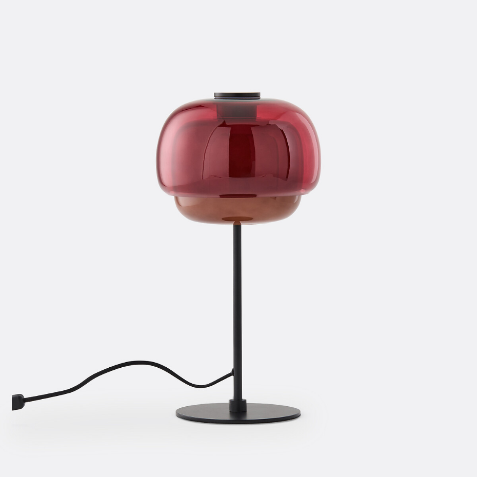 Lampe à poser en verre coloré, KINOKO