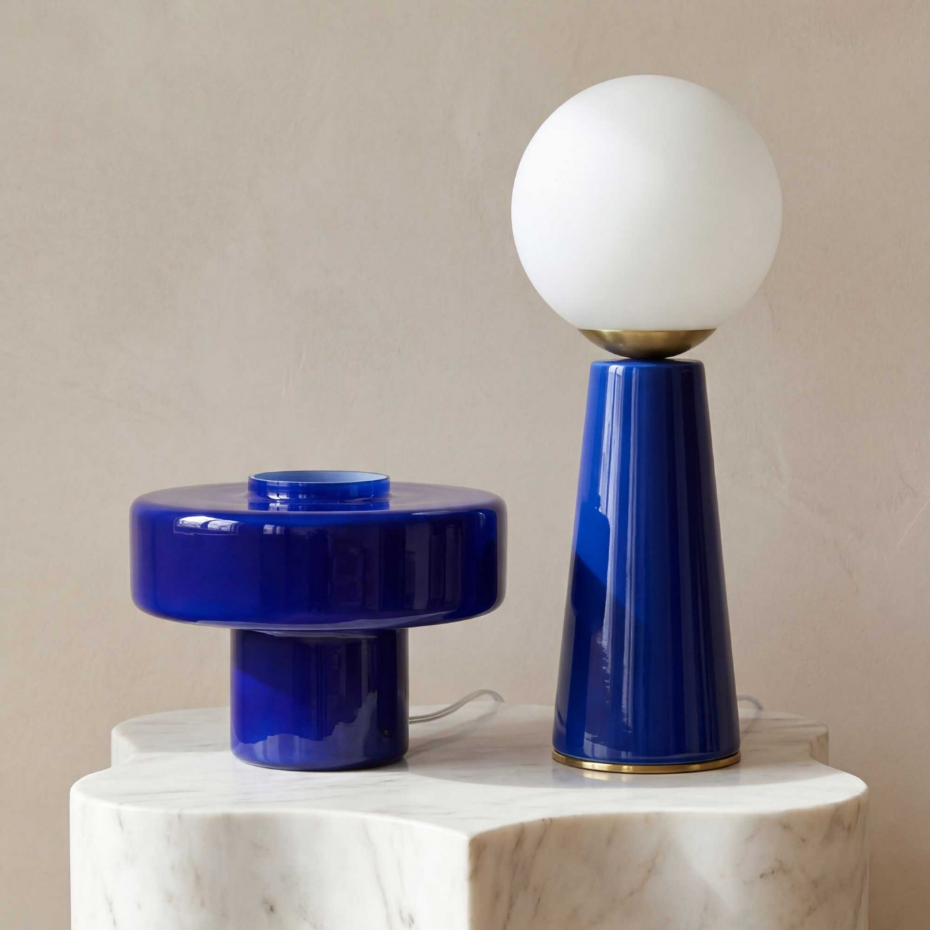 Lampe à poser en céramique & verre & métal, COLYNE
