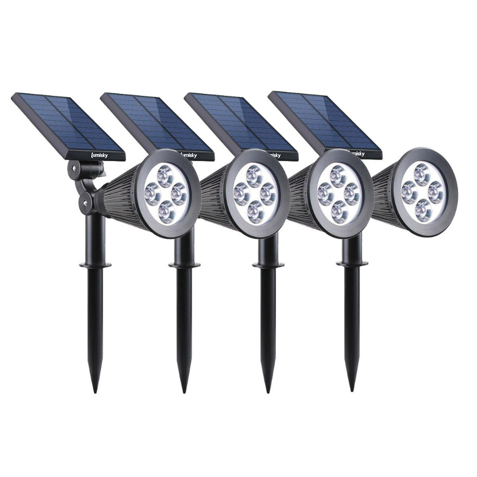 4 Spot solaire SPIKY Blanc froid 200LM