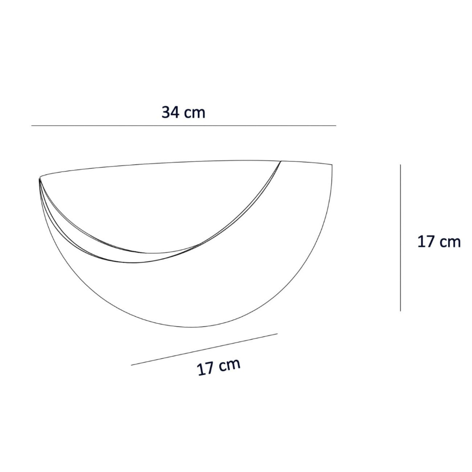 Applique murale en forme de demi-lune - GILIAN