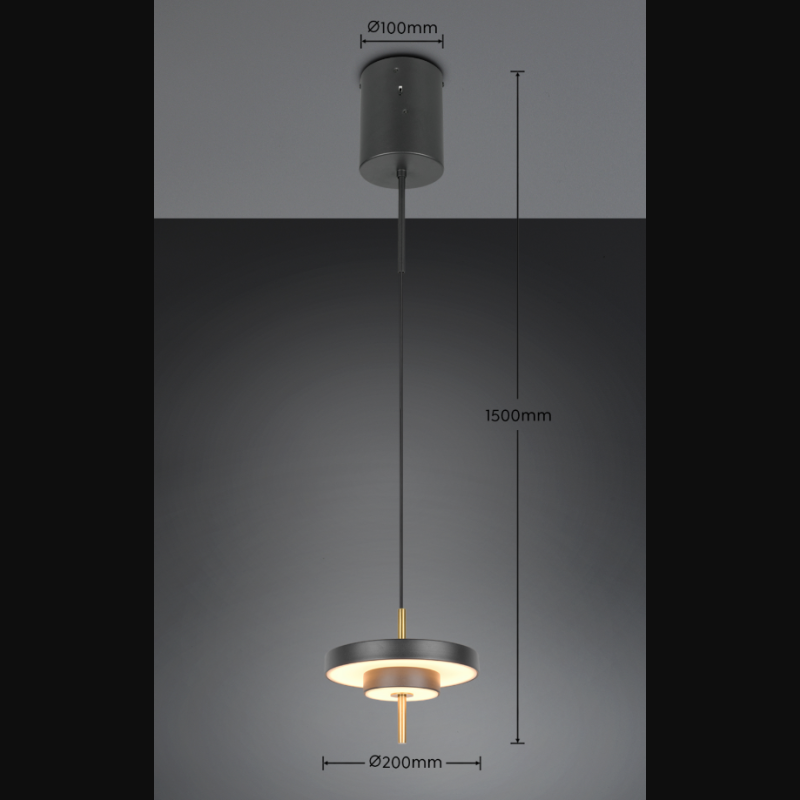 Suspension en métal vintage, D.20 , KEATON