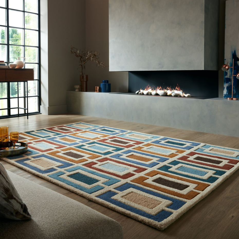 Tapis moderne en laine tufté main PICTO