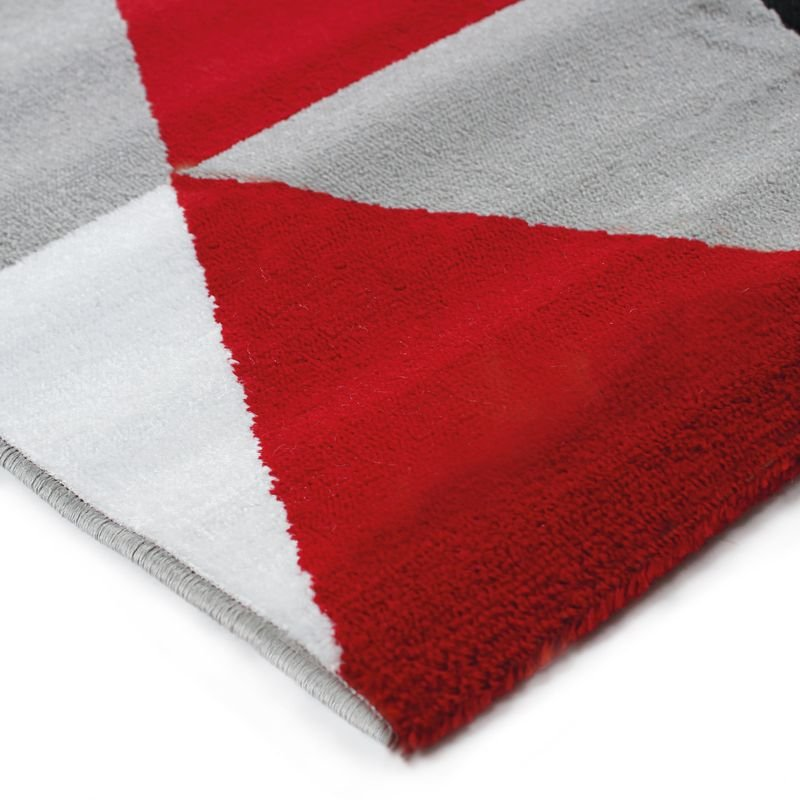 Tapis salon toucher laineux motif triangles  GEO SCANDI