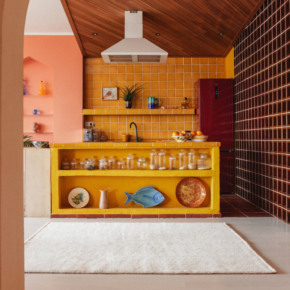 Tapis rond en laine Silhouettes
