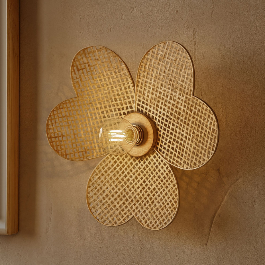 Applique murale en bambou, PETALI