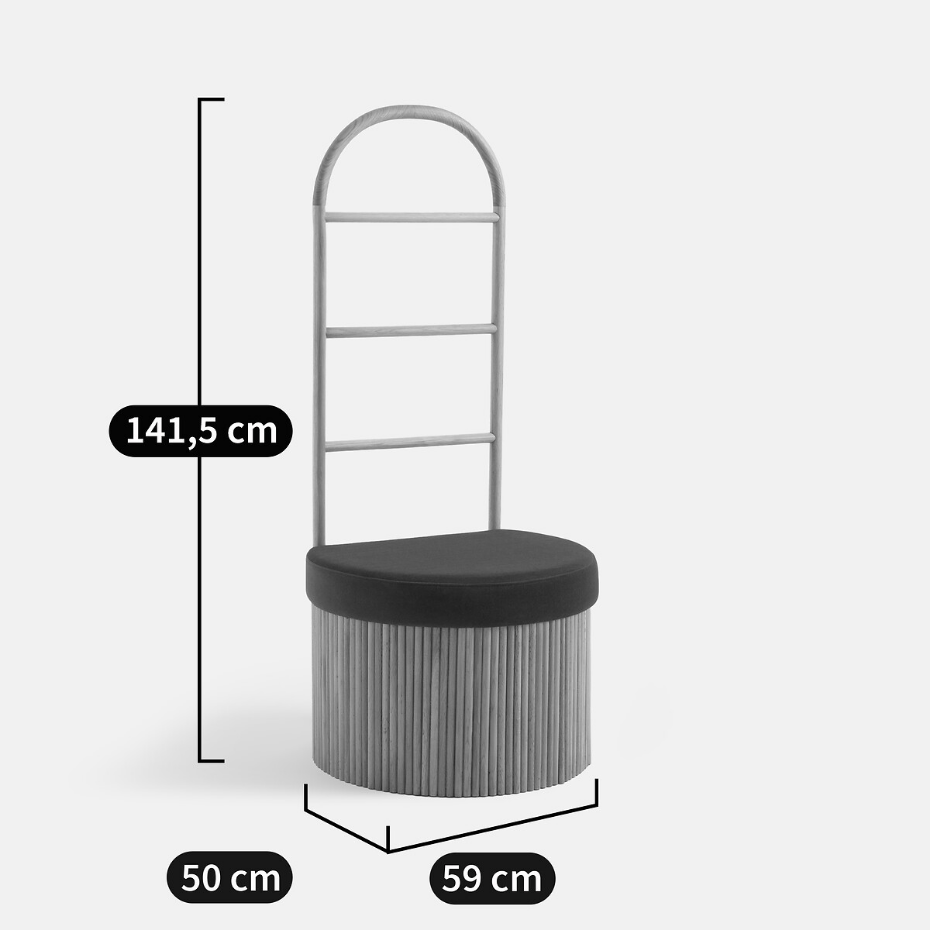 Valet avec coffre de rangement, Tindy
