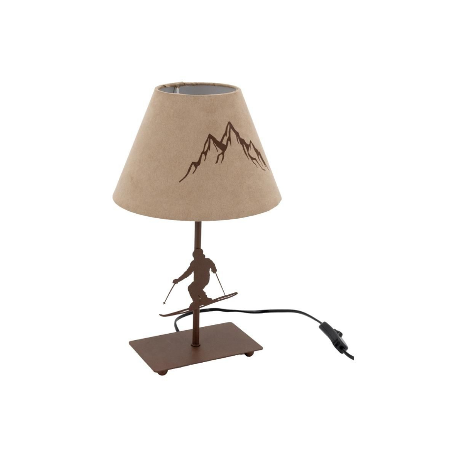 Lampe à poser métal découpé Chatel Skieur
