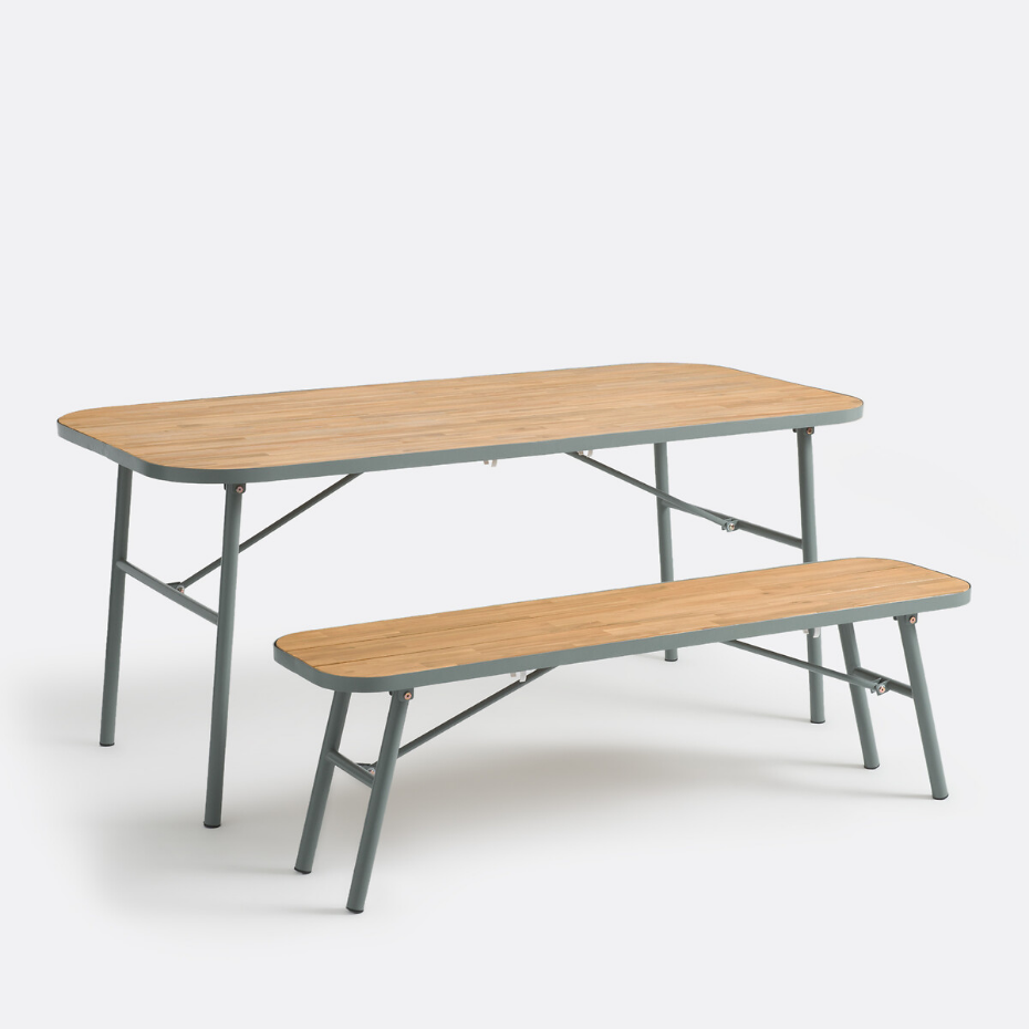 Banc de jardin, pliable, en acacia, HANSO