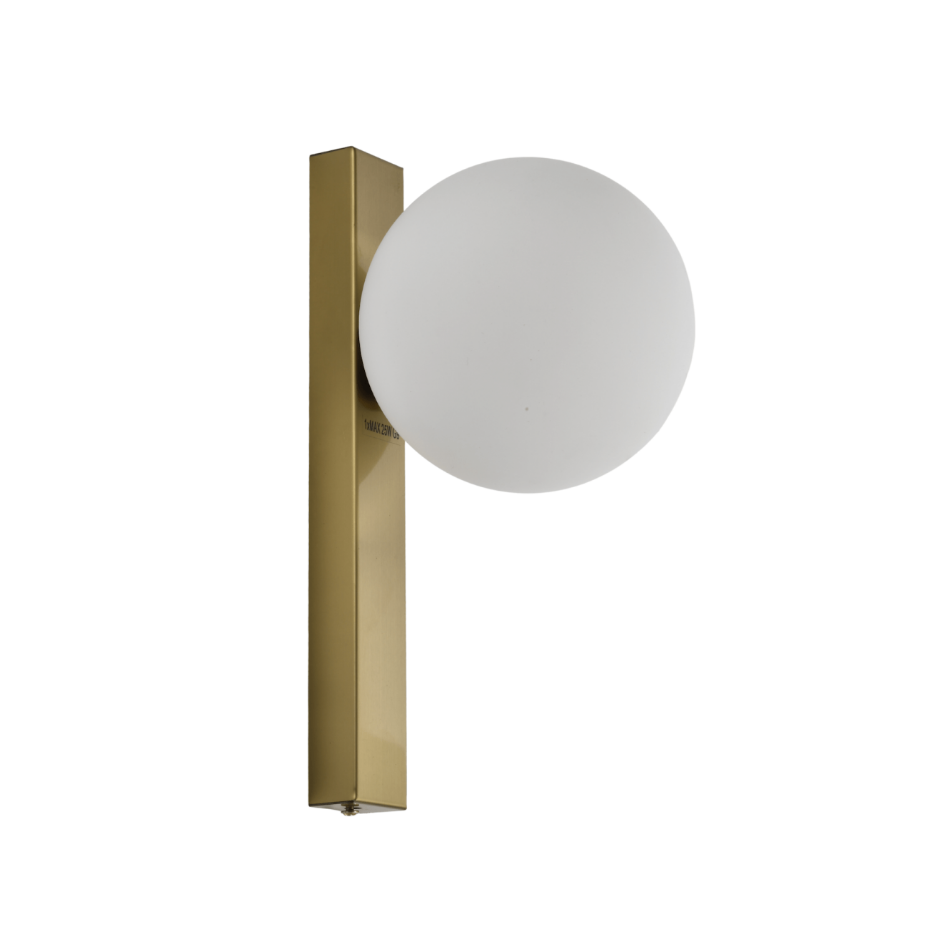 Applique globe opale socle doré - NOAVA