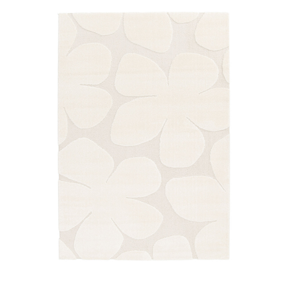 Tapis contemporain à motif floral en relief- FLOW