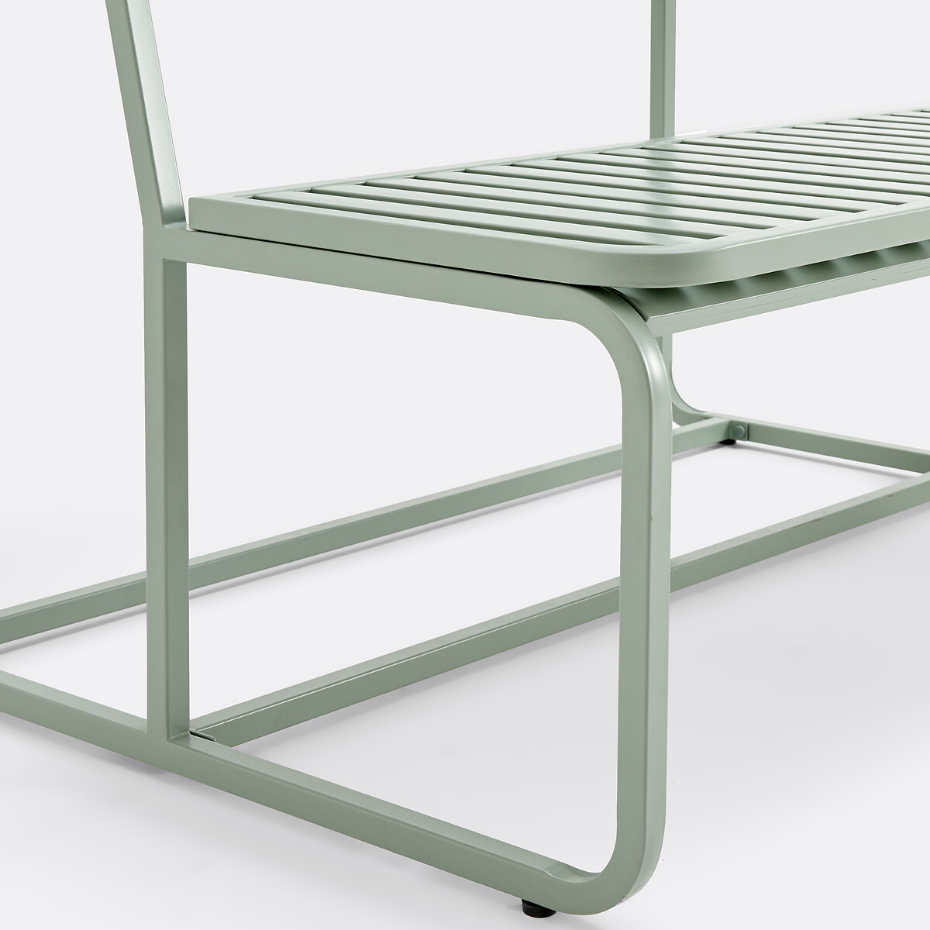 Banc-table de jardin en métal acier, TALIA