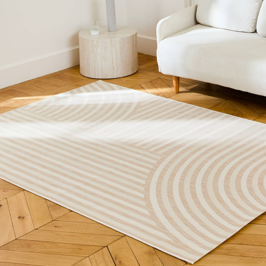 Tapis intérieur/extérieur motif arches beige BELLAMY