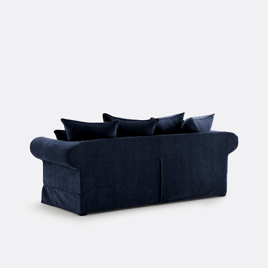 Canapé droit, convertible, 2 ou 3 places, en polyester chiné, ADELIA