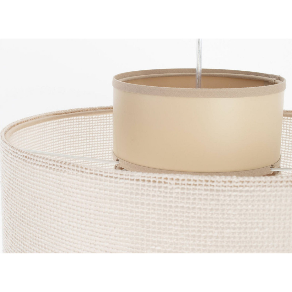 Suspension ronde en jute et lin Twin Light