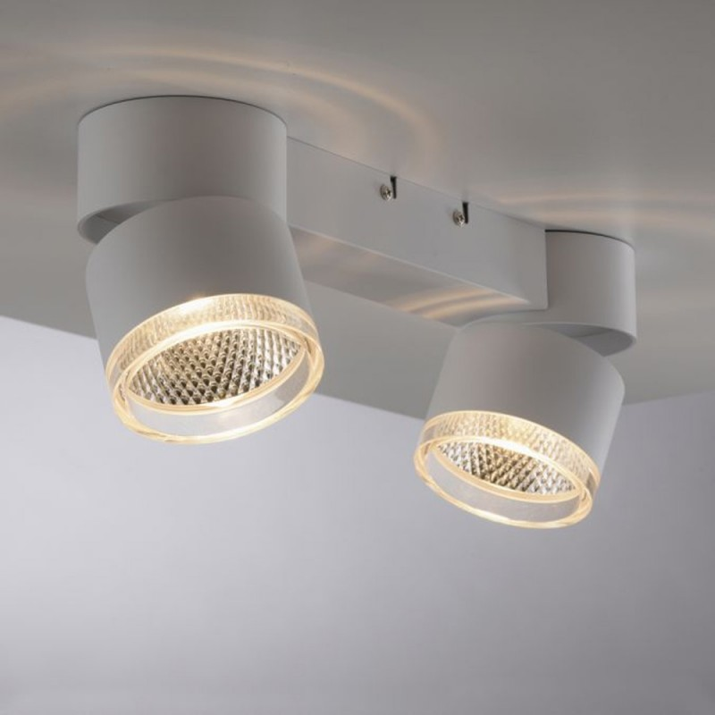 Rampe 2 Spots Nola Blanc Led Puissant Et Dimmable