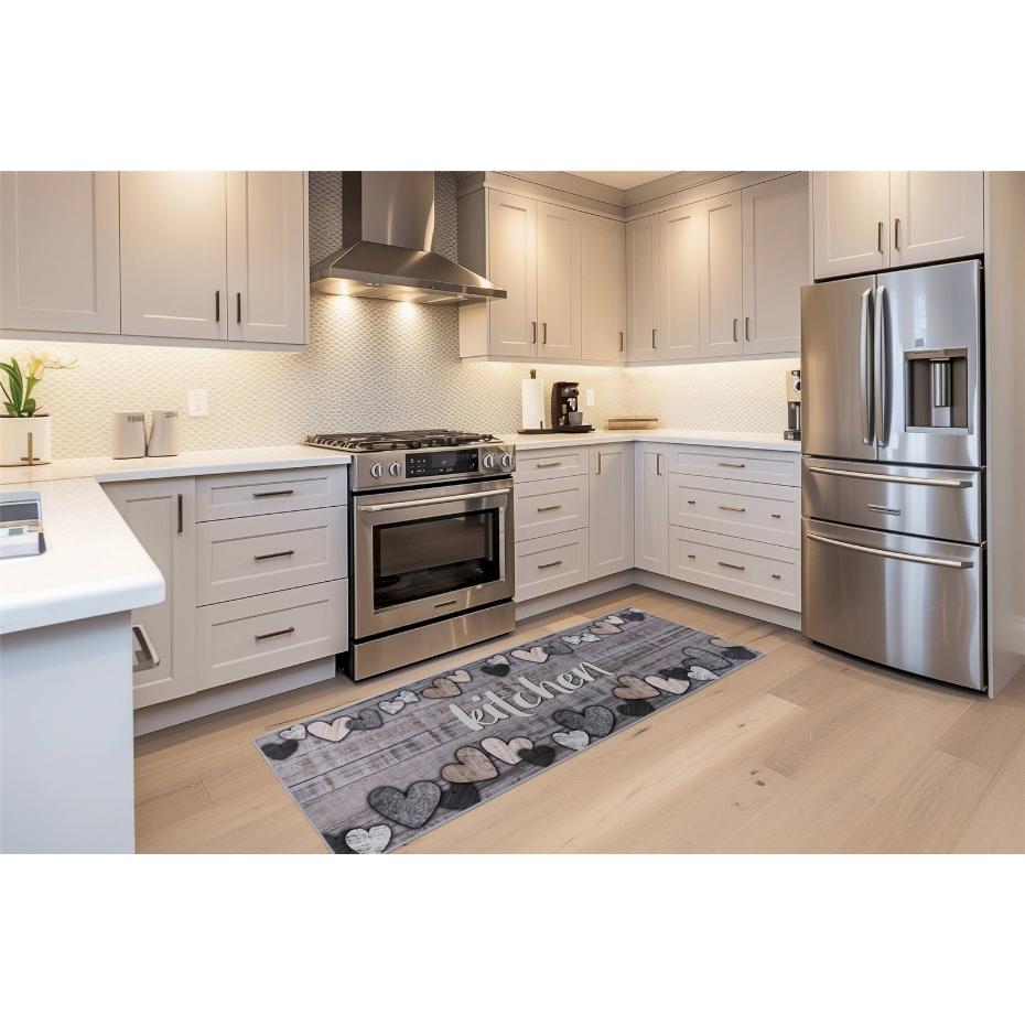 Tapis de couloir en polyester rectangulaire