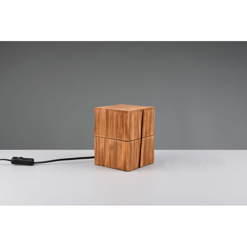 Lampe design en bois vintage, TRESOR