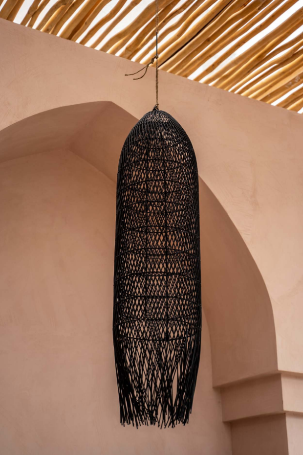 Suspension en rotin SQUID