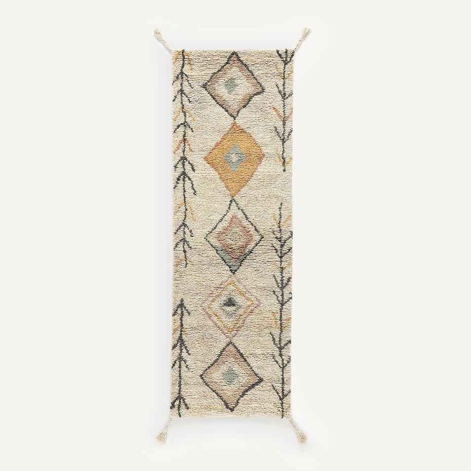 Tapis de couloir en laine, noué main, Mirjana
