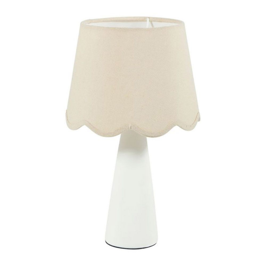 Lampe Céramique Lin Mathilde Blanc