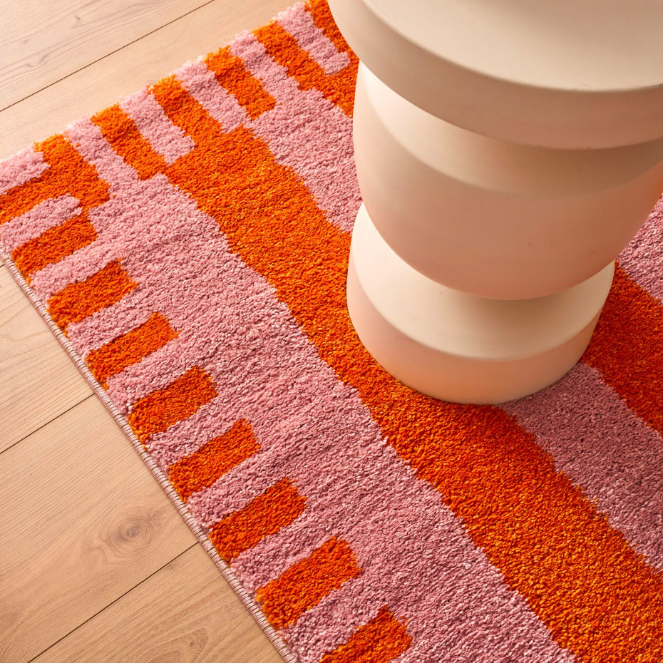 Tapis de salon vintage à rayures GROOVY