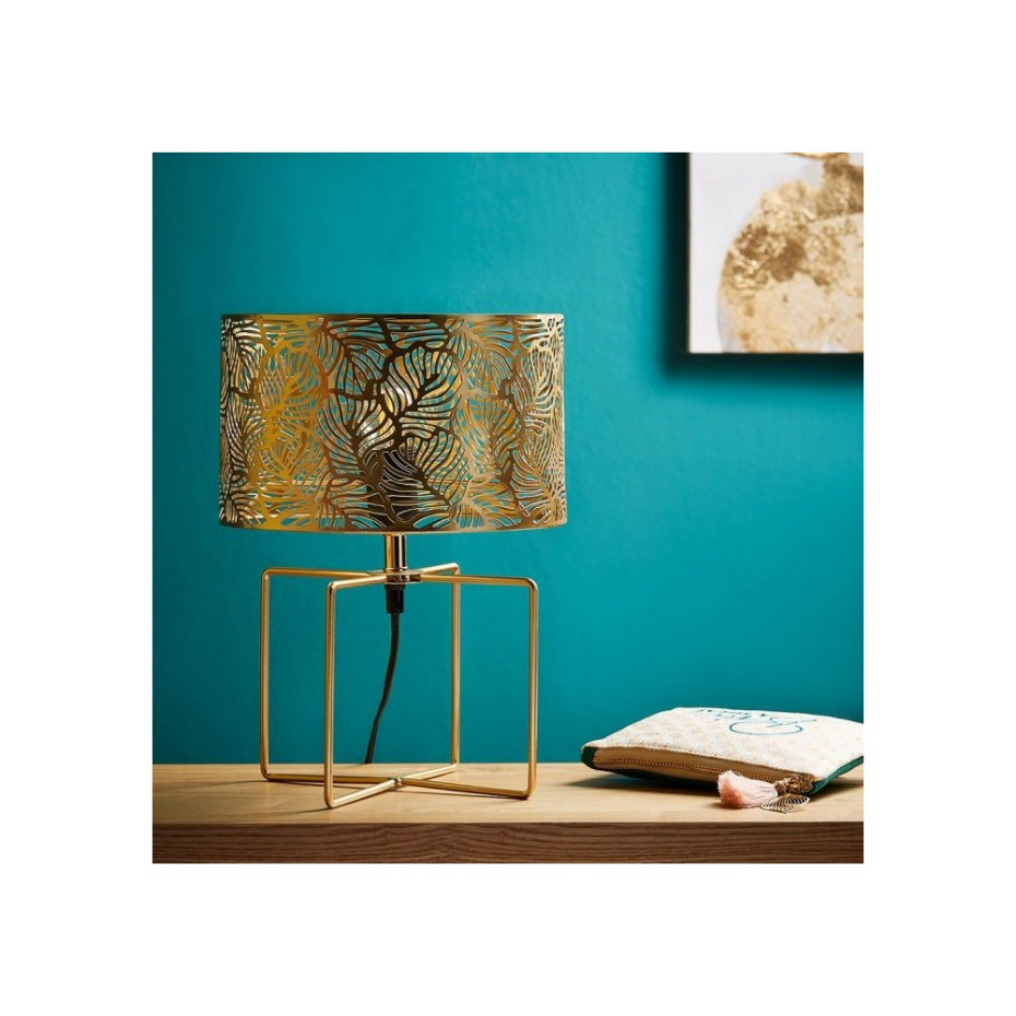 Lampe Métal Ajouré Calathéa Doré